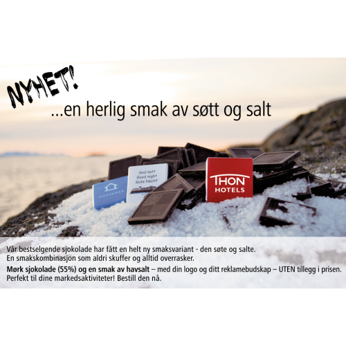 Kvadrat sjokolade i eget design