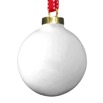 Julekule i porselen med trykk